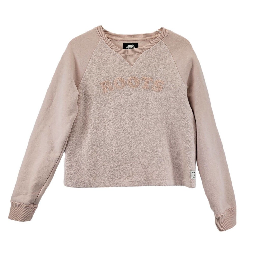 Roots‎ Pullover Crewneck Sweatshirt Size Small Blush Pink